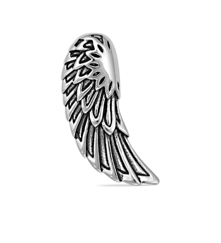 Stainless Steel Single Angel Wing Necklace