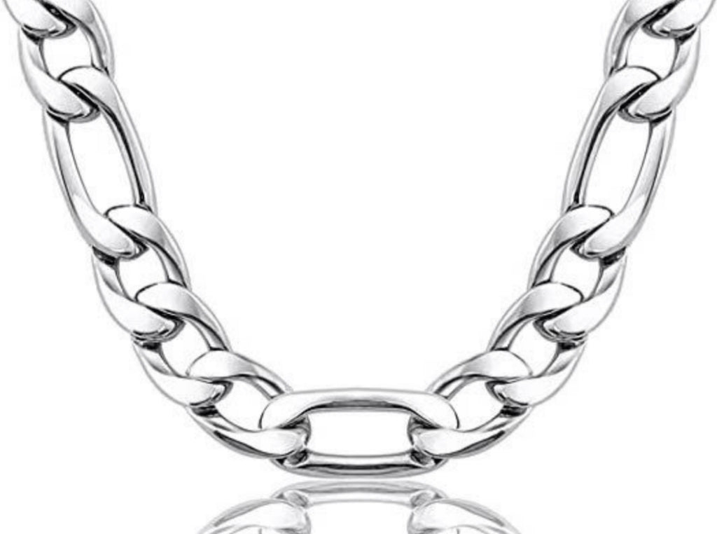 Stainless Steel 10mm Figaro Chain Necklace