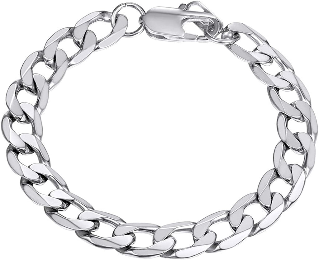 Stainless Steel 10mm Figaro Chain Bracelet