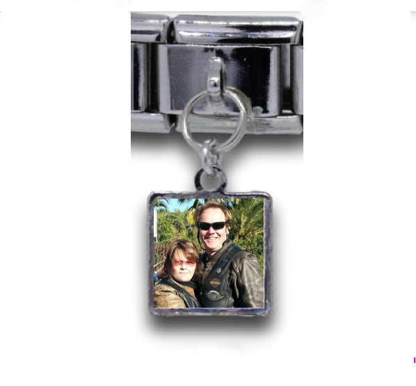 Stainless Steel Dangling Custom Photo Link
