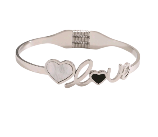 Stainless Steel Love Bangle