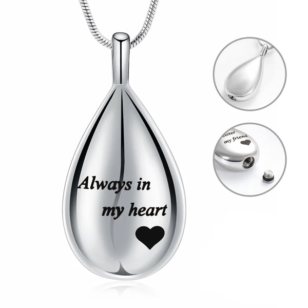 Tear Drop Keepsake Urn Necklace