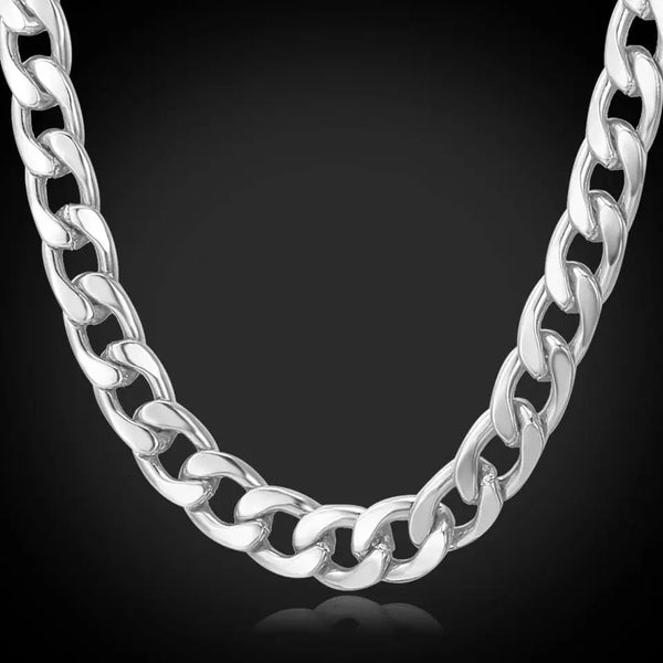 Stainless Steel 10mm Cuban Link Chain and Bracelet Set