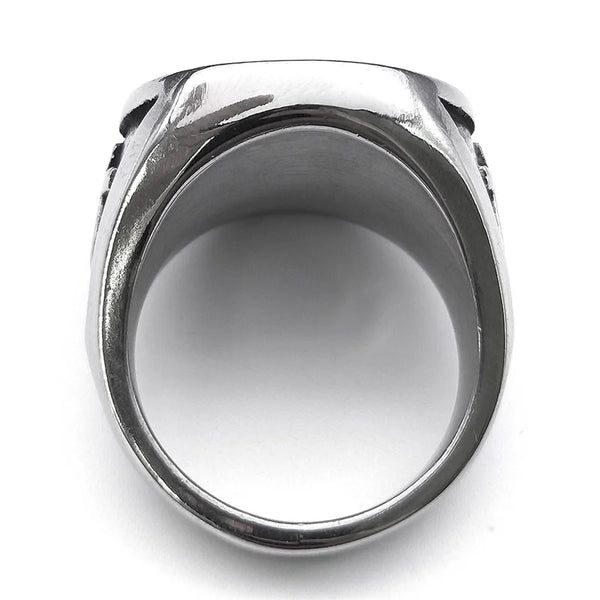 St. Christopher Protect us Stainless Steel Ring