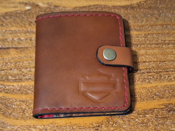 Genuine Leather Biker Custom Handmade Card Wallet