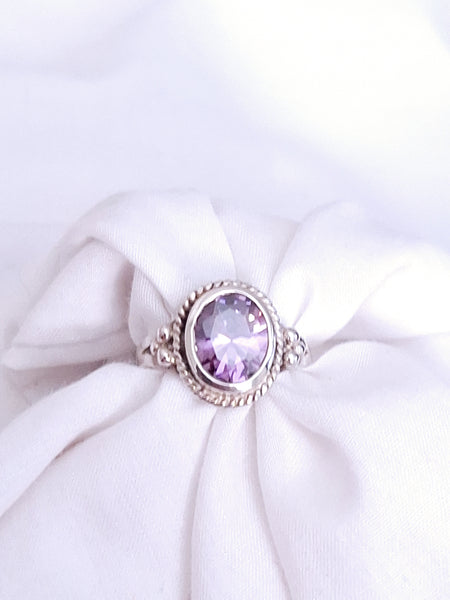 Sterling Silver Vintage CZ Ring