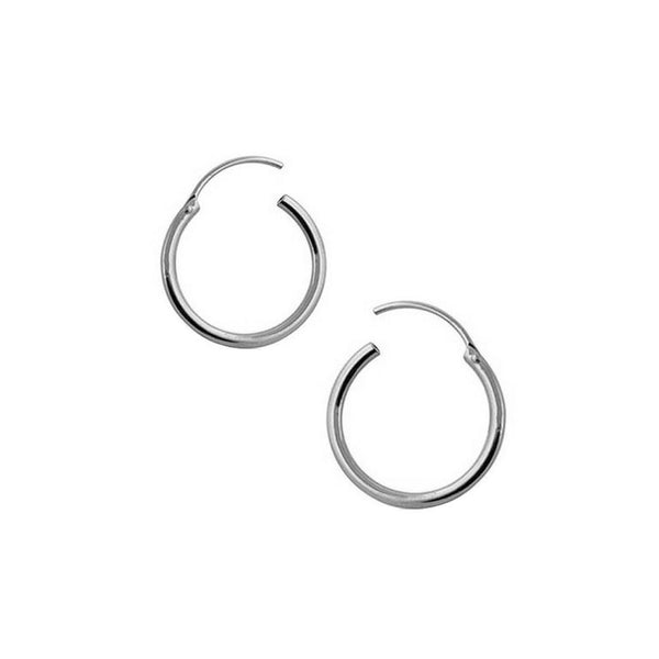 15mm Sterling Silver Tube Sleeper Earrings