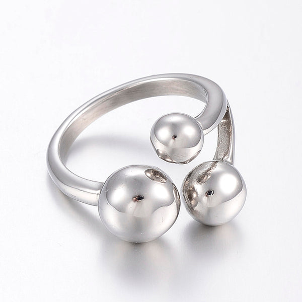 Stainless Steel Angelic Ball Ring