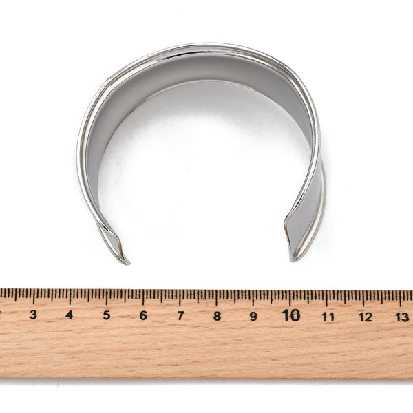 Stainless Steel Abstract  Cuff Bangles
