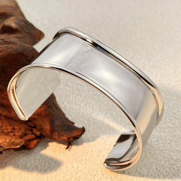 Stainless Steel Abstract  Cuff Bangles