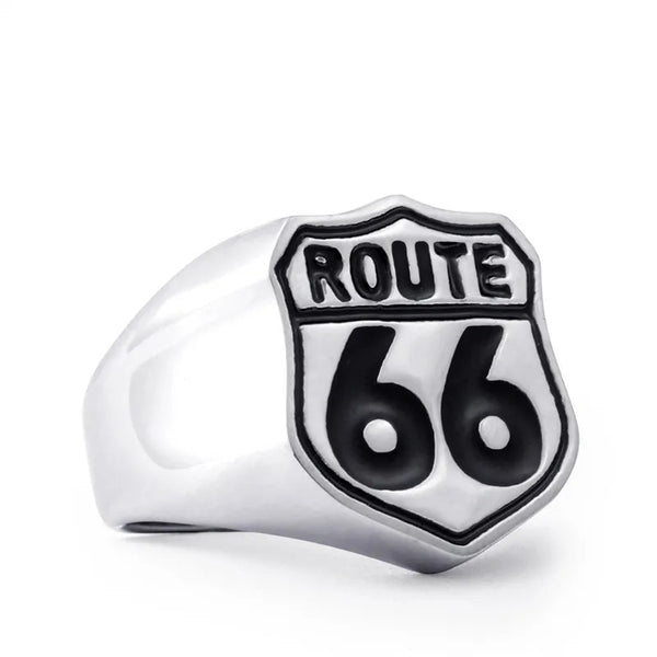 Stainless Steel Classic  Route 66 Ring