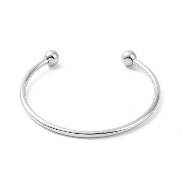 Stainless Steel European Bead Bangle