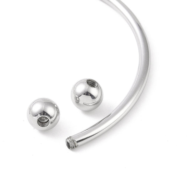 Stainless Steel European Bead Bangle