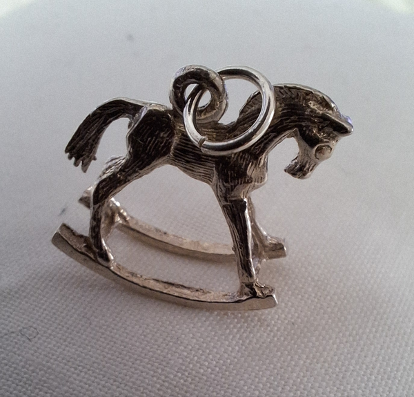 Sterling Silver Vintage Rocking Horse Necklace