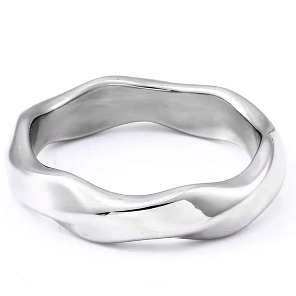 Stainless Steel 3mm Twisted Wedding Band