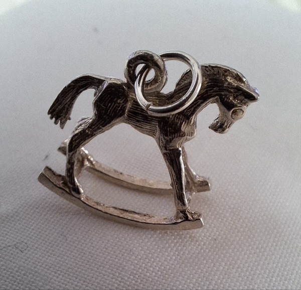 Sterling Silver Vintage Rocking Horse Necklace