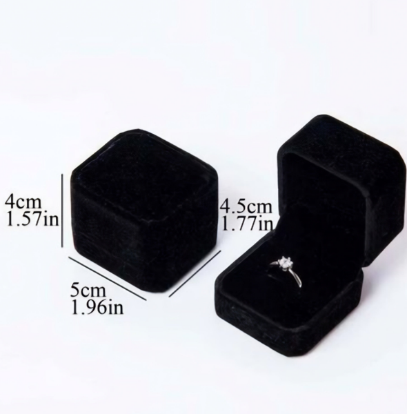 Black Velvet Ring Boxes