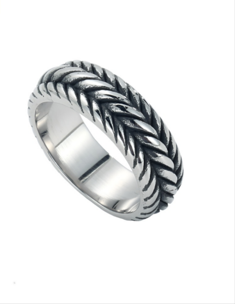 Stainless Steel Twisted Ring