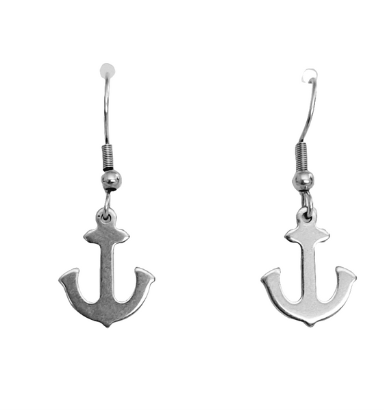 Stainless Steel Anchor Hanging Earrings