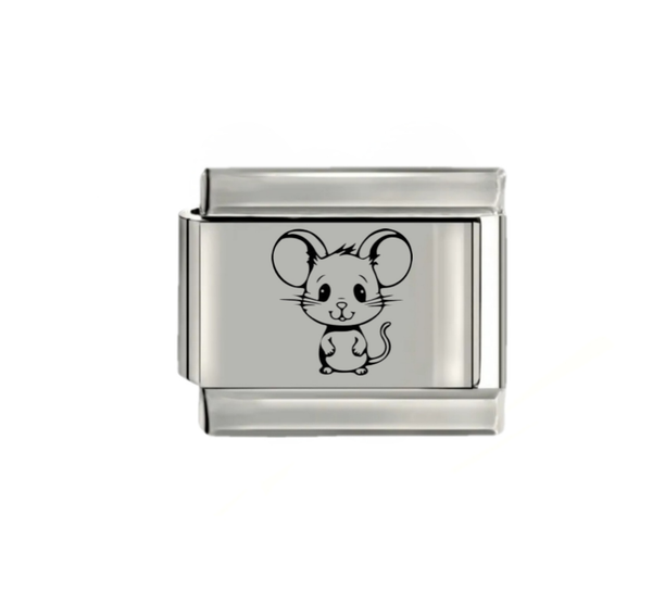 Stainless Steel Adorable Mouse Link