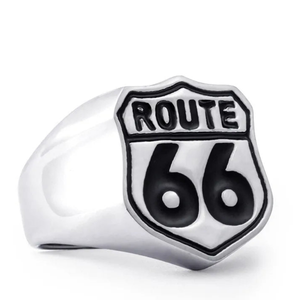 Stainless Steel Classic  Route 66 Ring