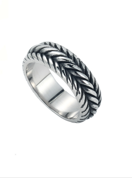 Stainless Steel Twisted Ring