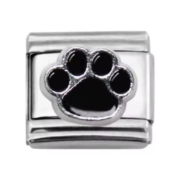 Paw Print Link,Stainless Steel