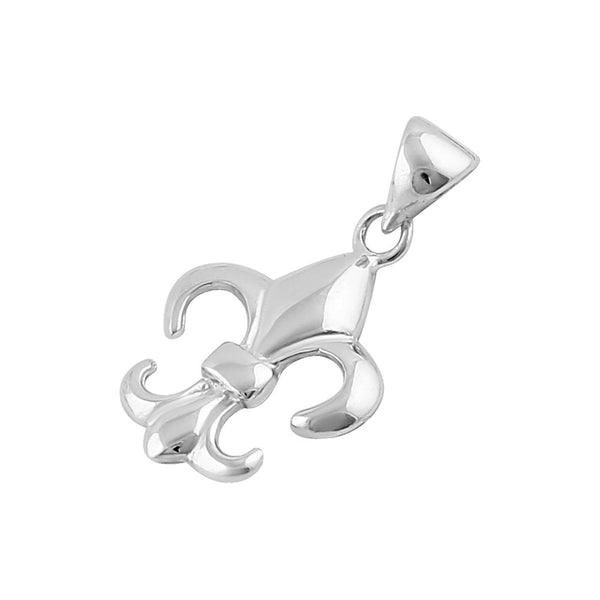 Sterling Silver Fleur de Lis Pendant Necklace