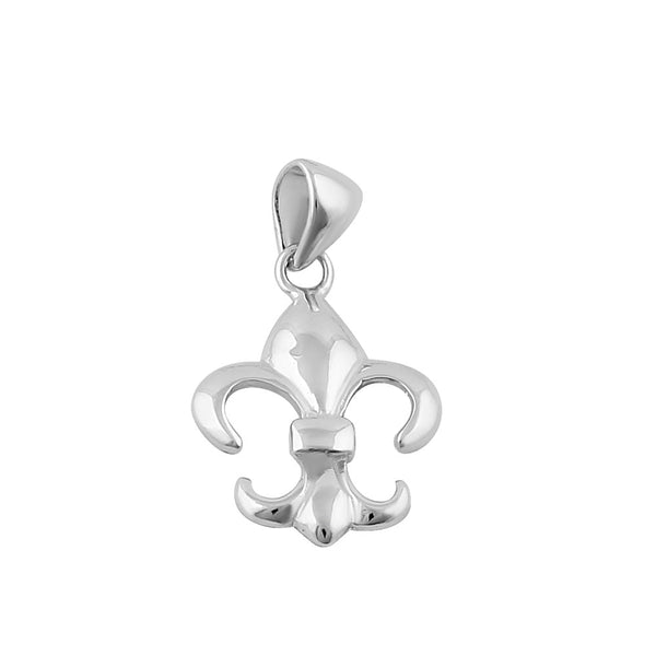 Sterling Silver Fleur de Lis Pendant Necklace