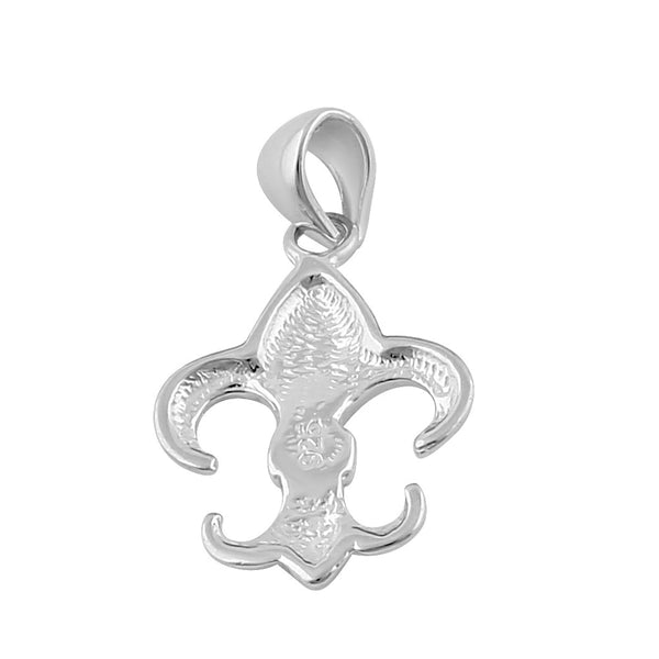 Sterling Silver Fleur de Lis Pendant Necklace