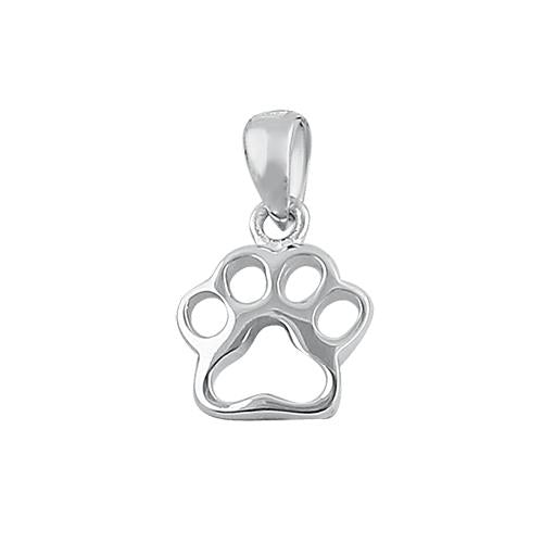 Sterling Silver Paw Pendant Necklace