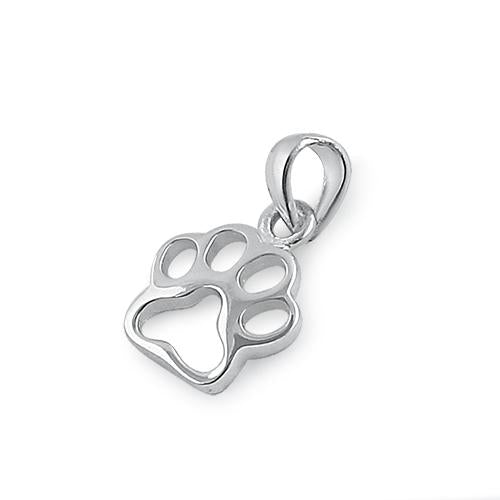 Sterling Silver Paw Pendant Necklace