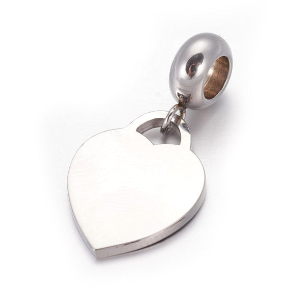 Stainless Steel Love You Charm