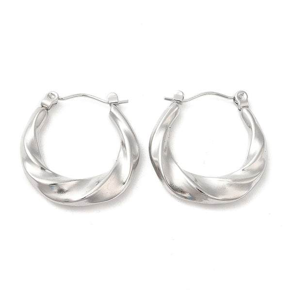 Twisted Earrings,Stainless Steel