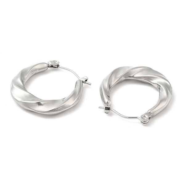 Twisted Earrings,Stainless Steel