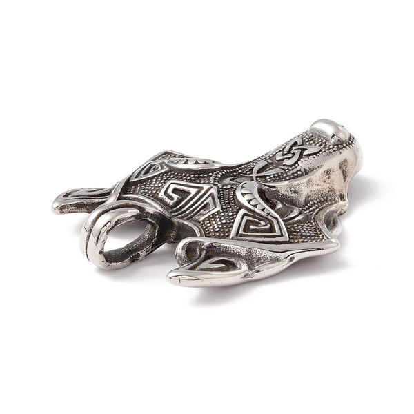 Stainless Steel Wolf Pendant/Necklace