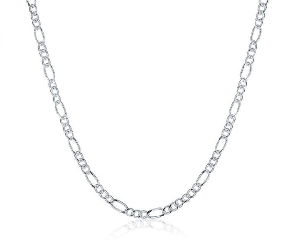 Stainless Steel 3mm Figaro Chain Necklace