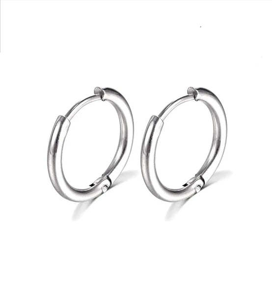 Stainless Steel 10mm Hoop Earrings