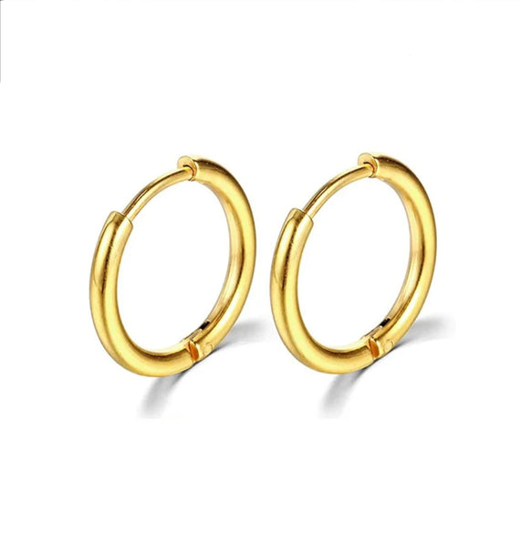 Stainless Steel 10mm Hoop Earrings