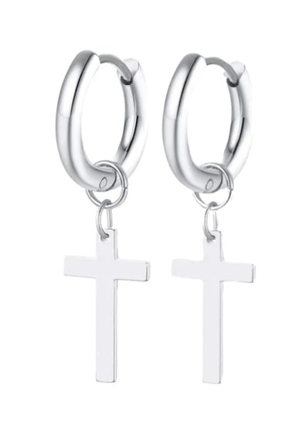 Stainless Steel Cross Hoops