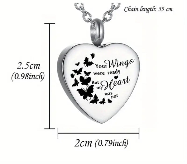 Your Wing Were Ready Urn Keepsake Necklace