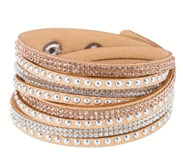 Suede Bling Wrap Bracelet/Chocker