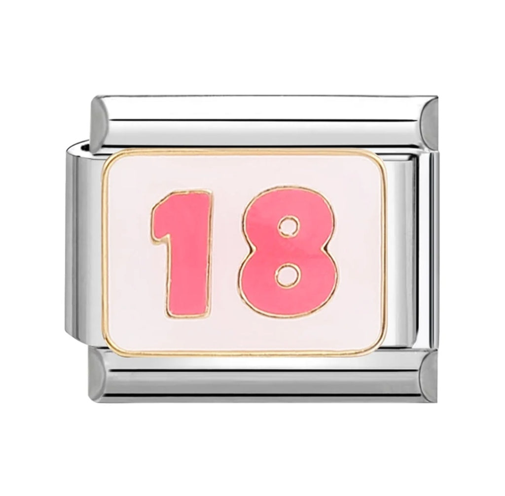 Stainless Steel 18th Birthday Charm