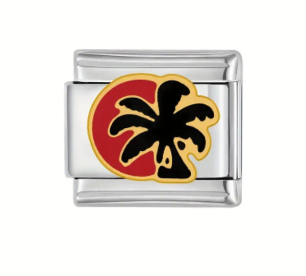 Stainless Steel 9mm Palm Tree Beach Charm