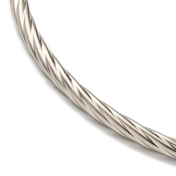 3mm Twisted Stainless Steel Bangle