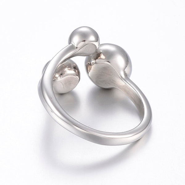 Stainless Steel Angelic Ball Ring