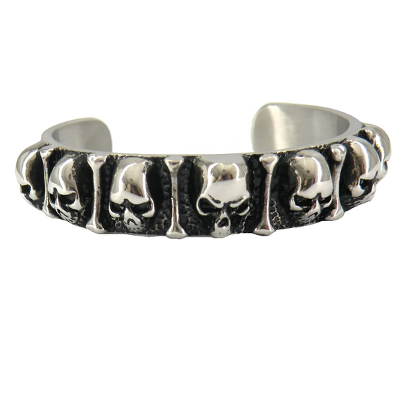 Stainless Steel Skull Bangle