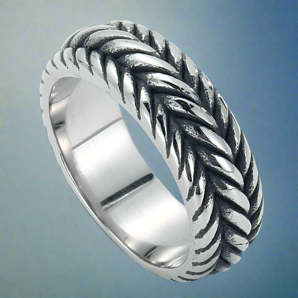 Stainless Steel Twisted Ring