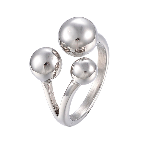 Stainless Steel Angelic Ball Ring