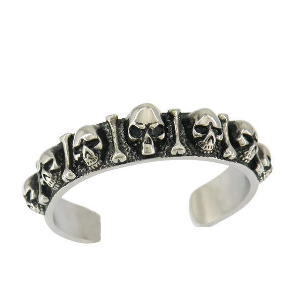 Stainless Steel Skull Bangle